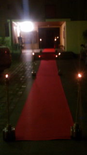 Red carpet at office